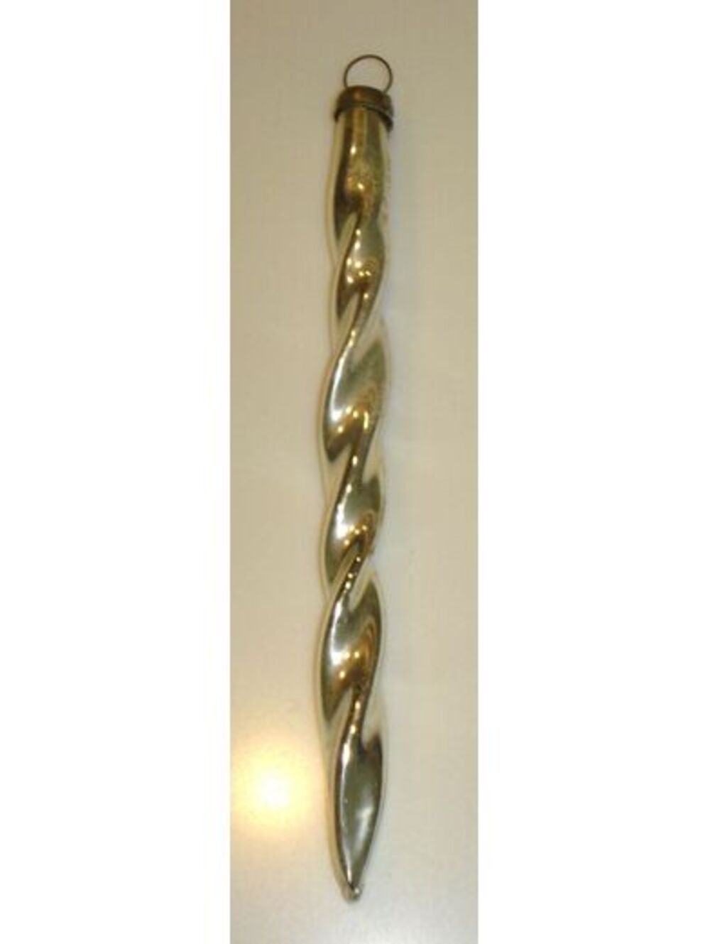Vintage 1950's Spiral Twist Silver Mercury Glass Icicle Ornaments